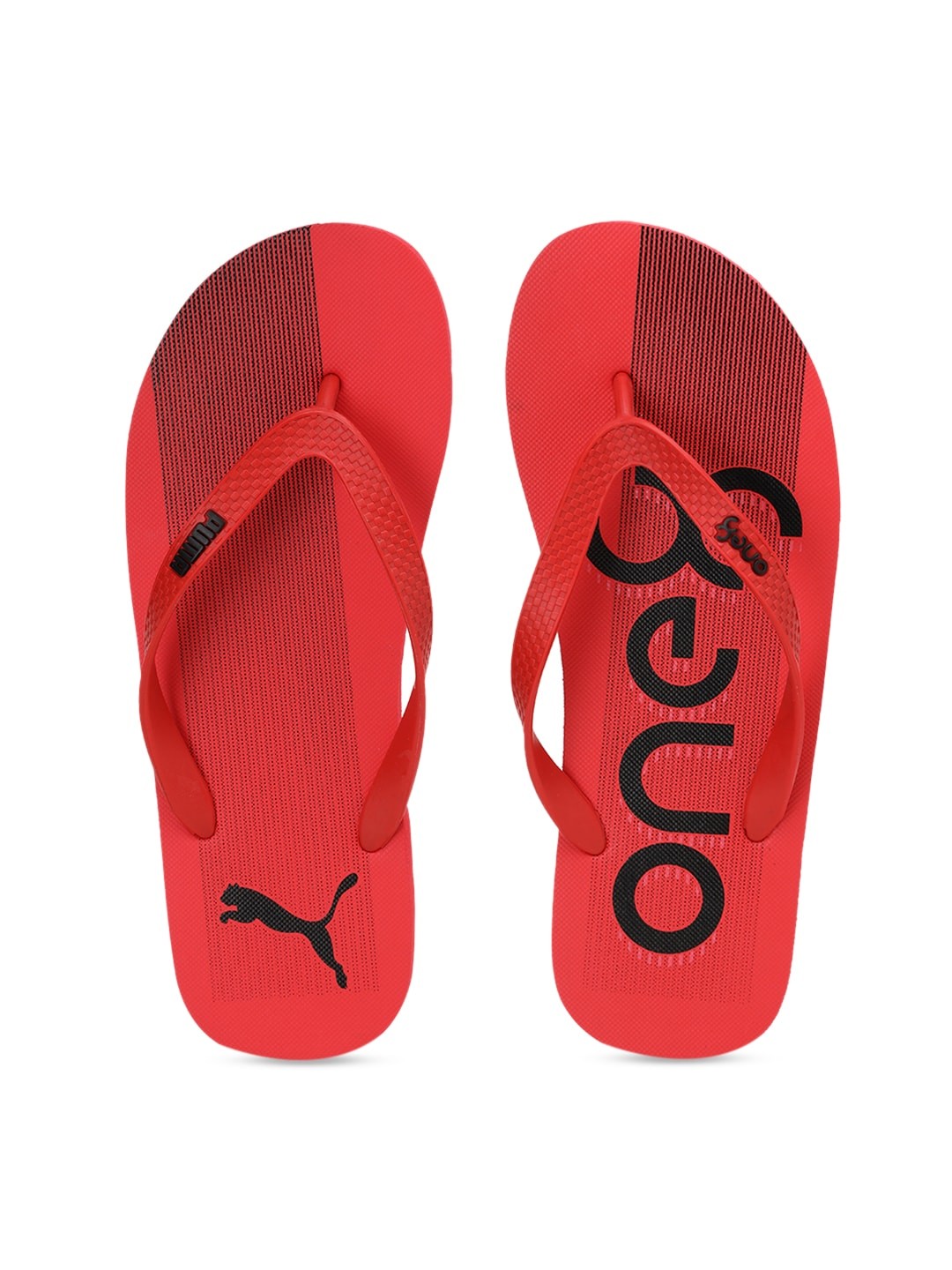 

Puma Unisex Red & Black Printed Thong Flip-Flops