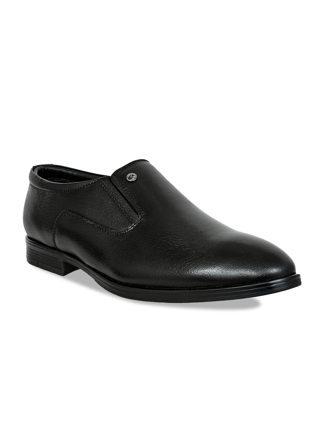 

Allen Cooper Men Black Solid Formal Slip-On Leather Shoes