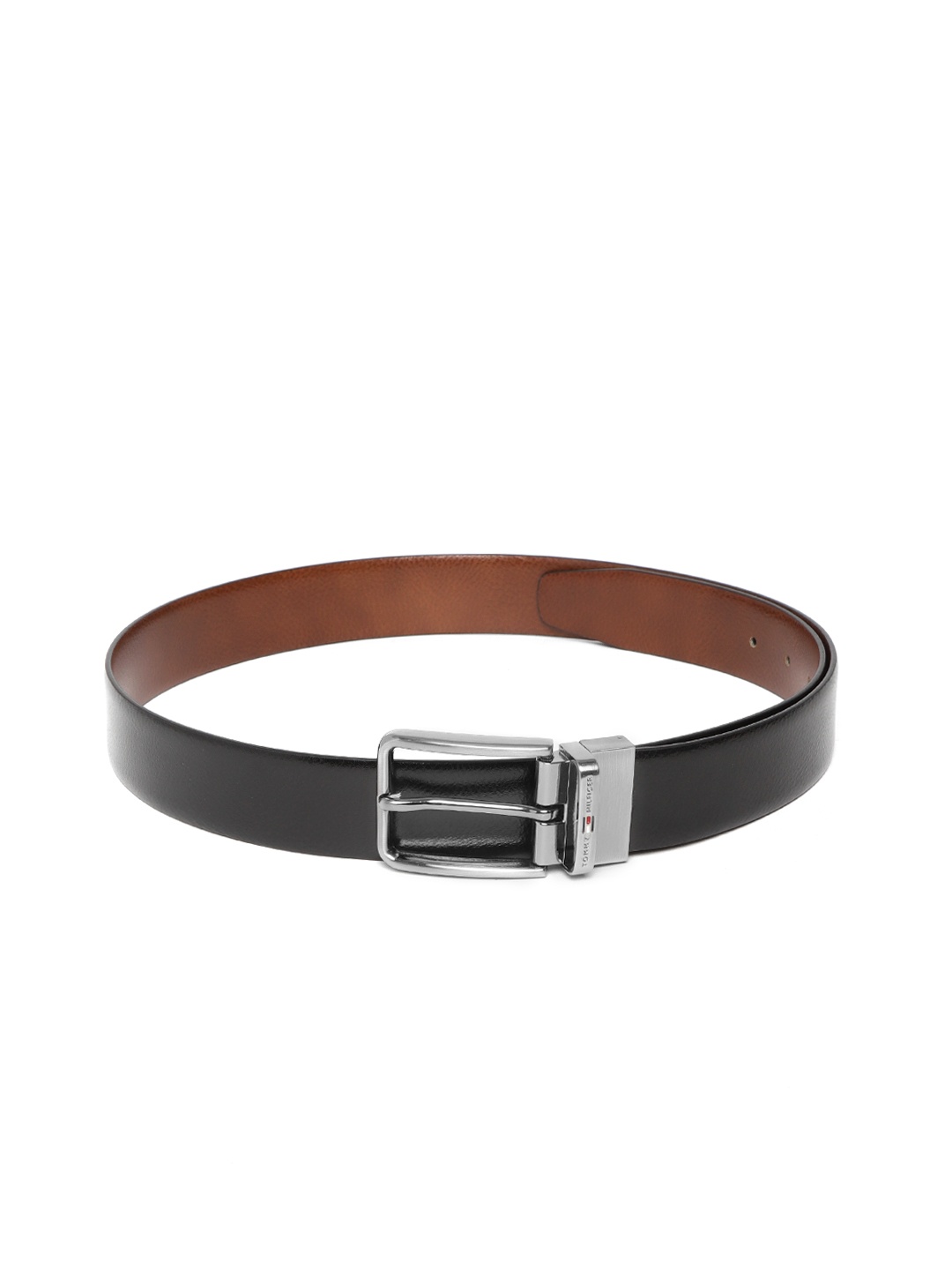 

Tommy Hilfiger Men Black & Brown Solid Reversible Belt