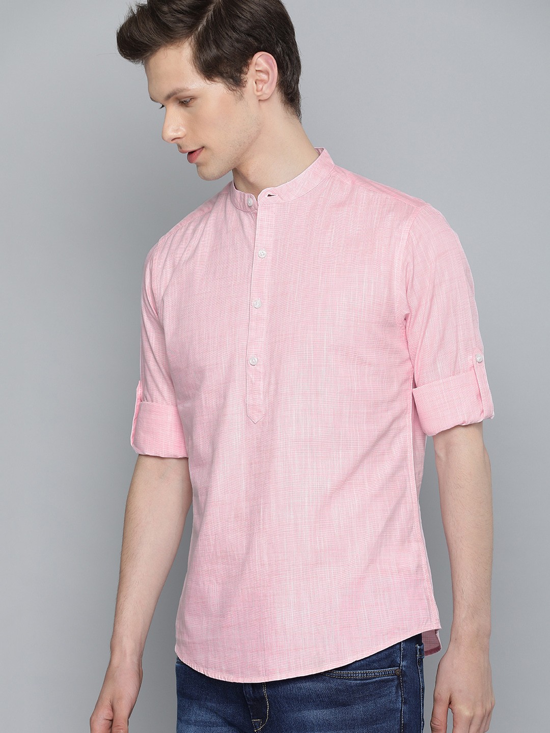 

Harvard Men Pink Regular Fit Solid Sustainable Casual Shirt