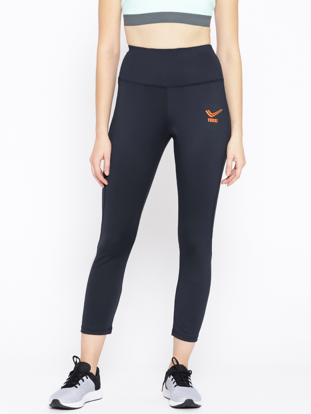 

Yuuki Women Navy Blue Solid Running Tights