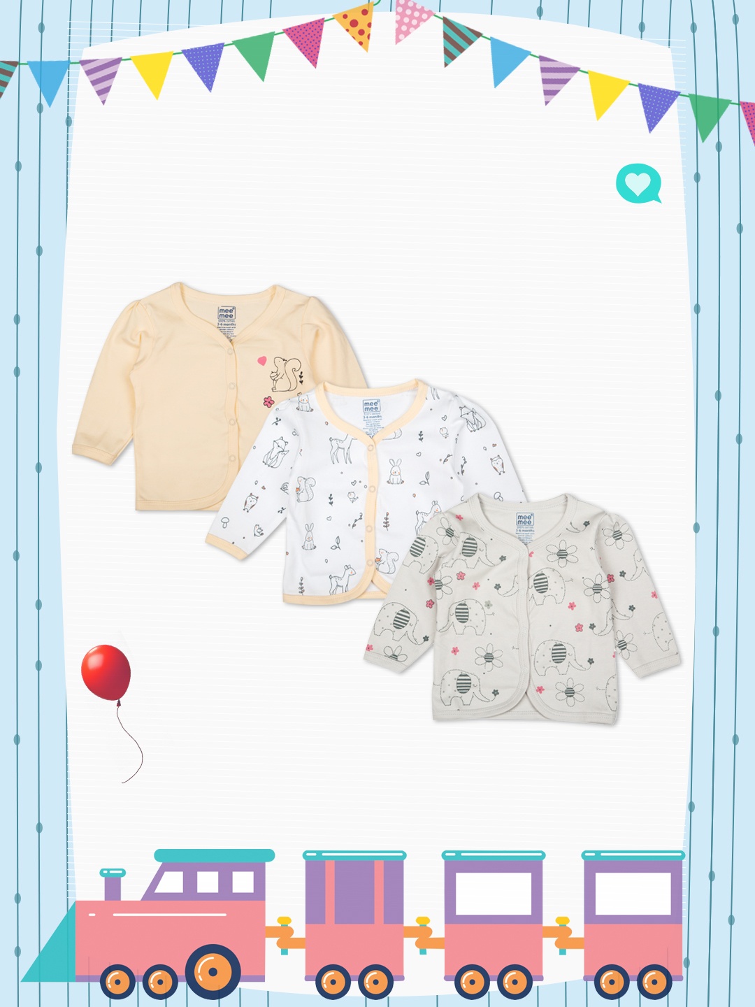 

MeeMee Infant Girls Pack of 3 Jhablas, Peach