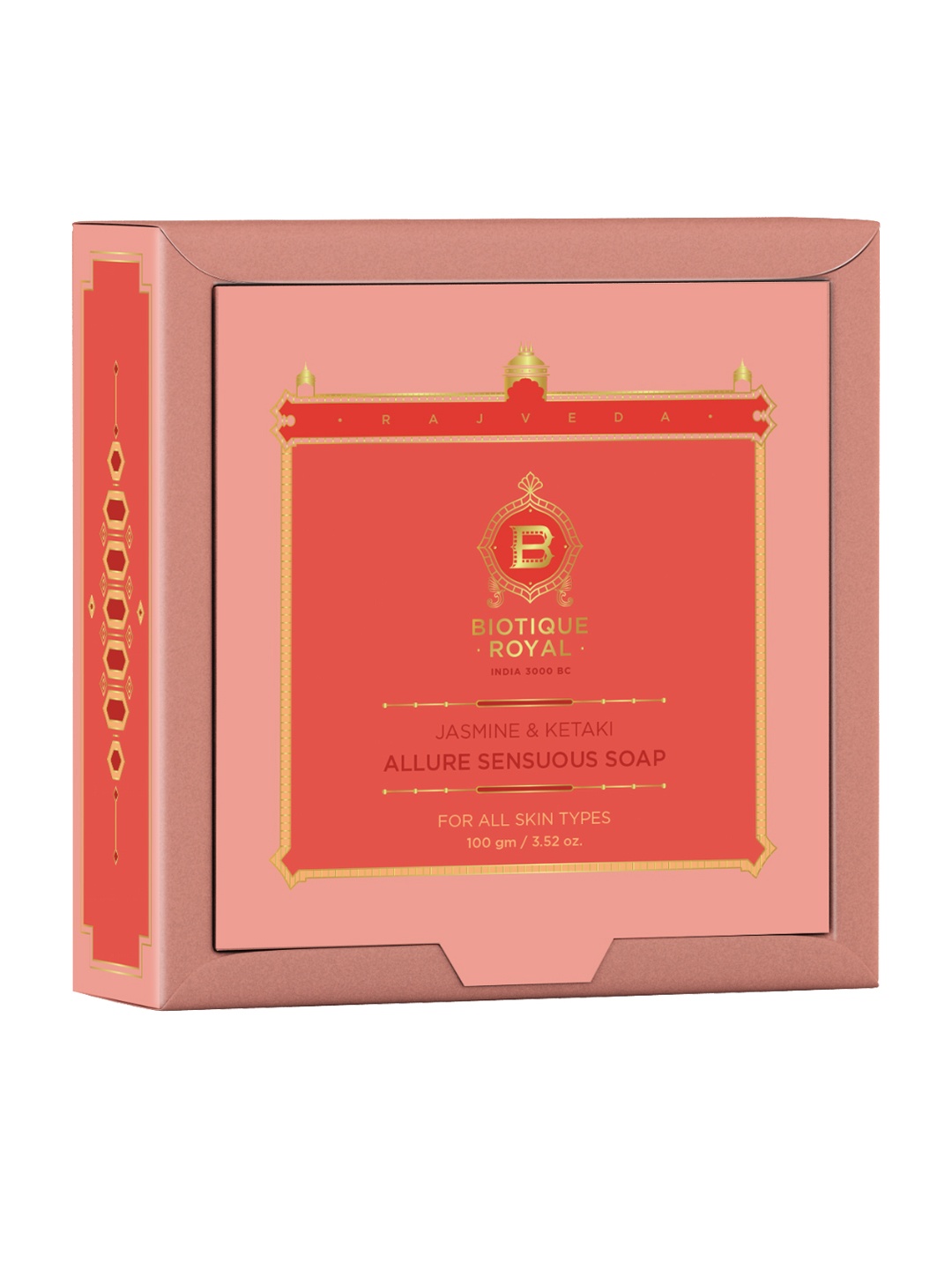 

Biotique Royal Jasmine & Ketaki Allure Sensuous Soap - 100 g, Pink