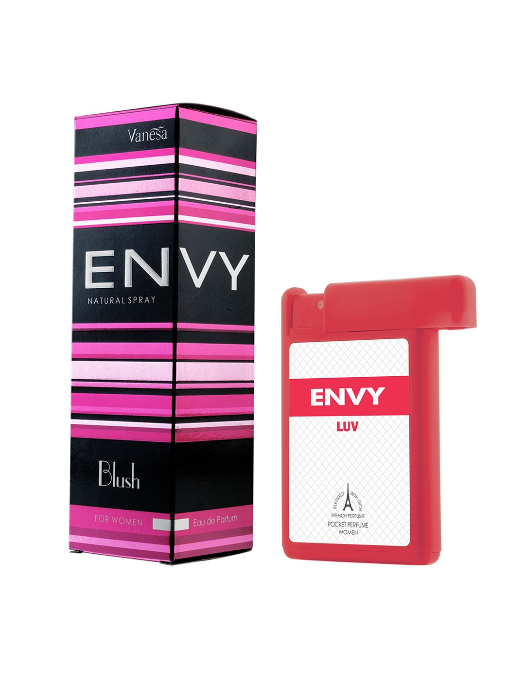 

Envy Set of Natural Spray Blush Eau De Parfum & Luv Pocket Perfume, Purple