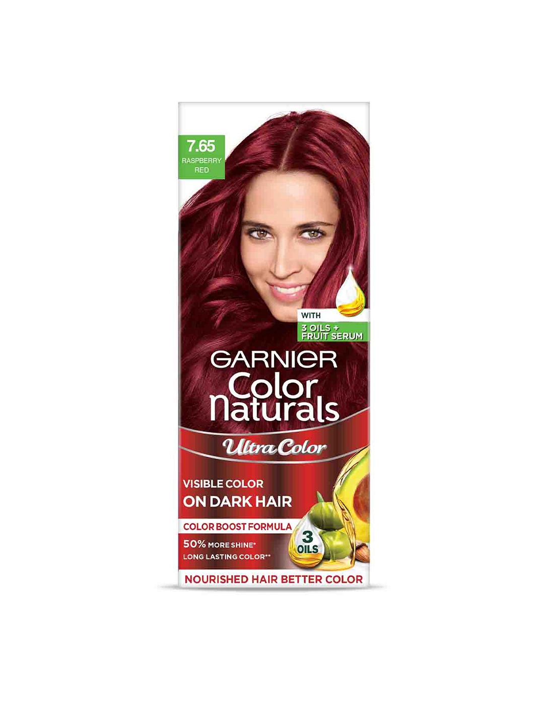 

Garnier Color Naturals Ultra Hair Color 55ml + 50g - Raspberry Red 7.65