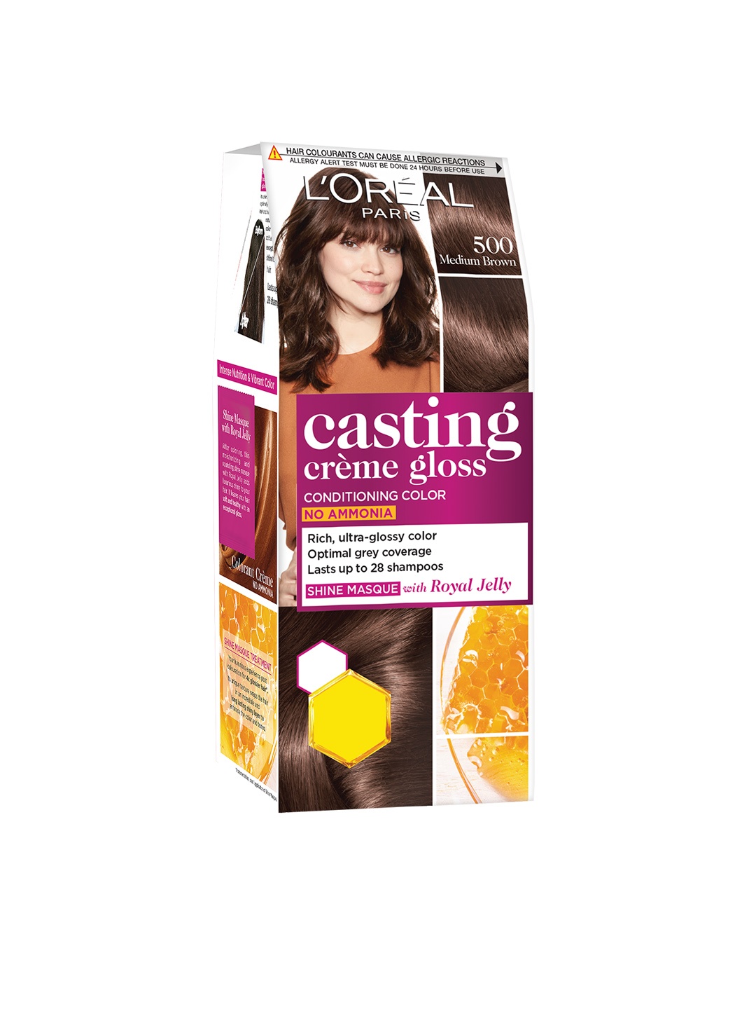 

L'Oreal Paris Casting Creme Gloss Hair Color - Medium Brown 500 45g