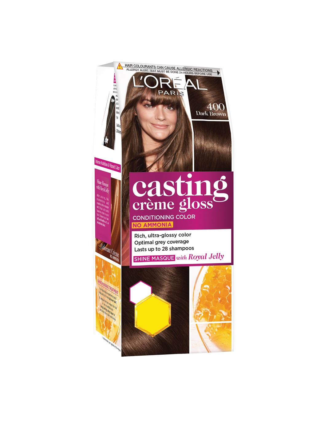 

LOreal Paris Women Casting Creme Gloss Hair Color - Dark Brown 400 45 g