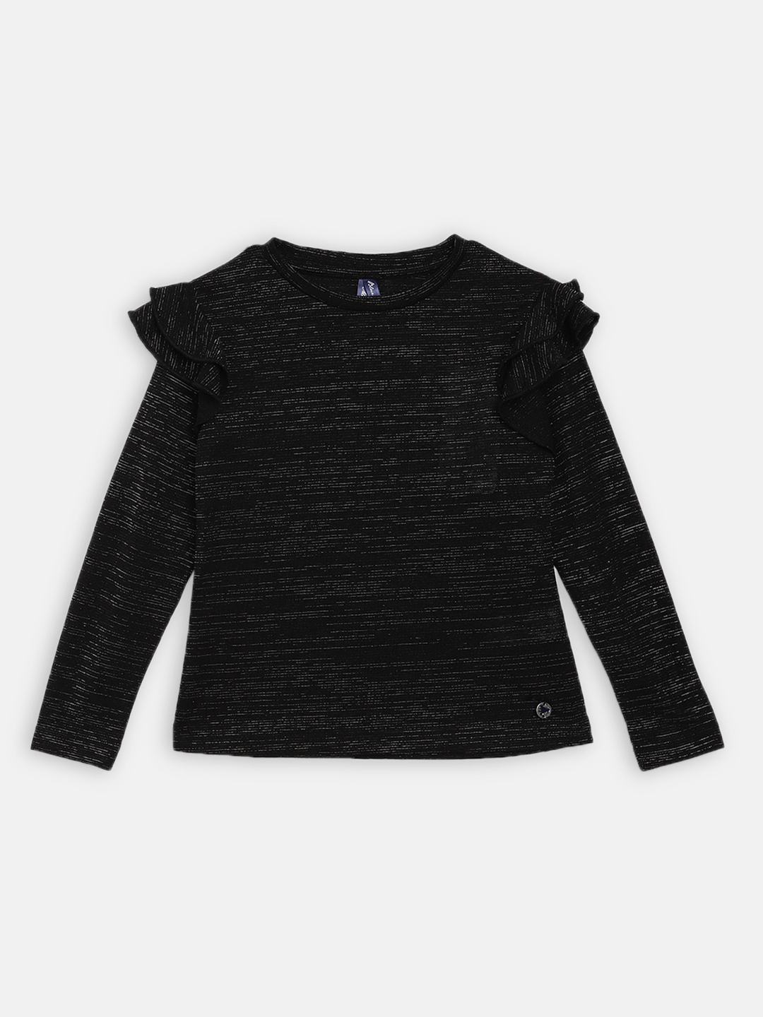

Blue Giraffe Girls Black Solid Top