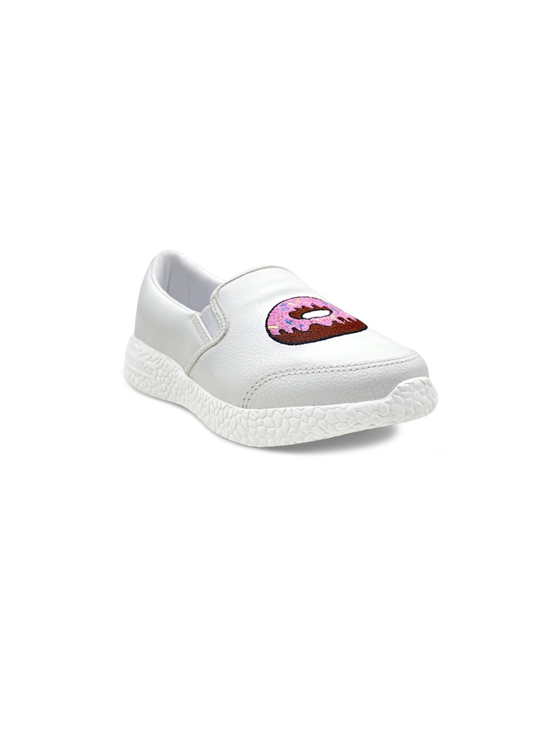 

KazarMax Kids White Applique Slip-On Sneakers