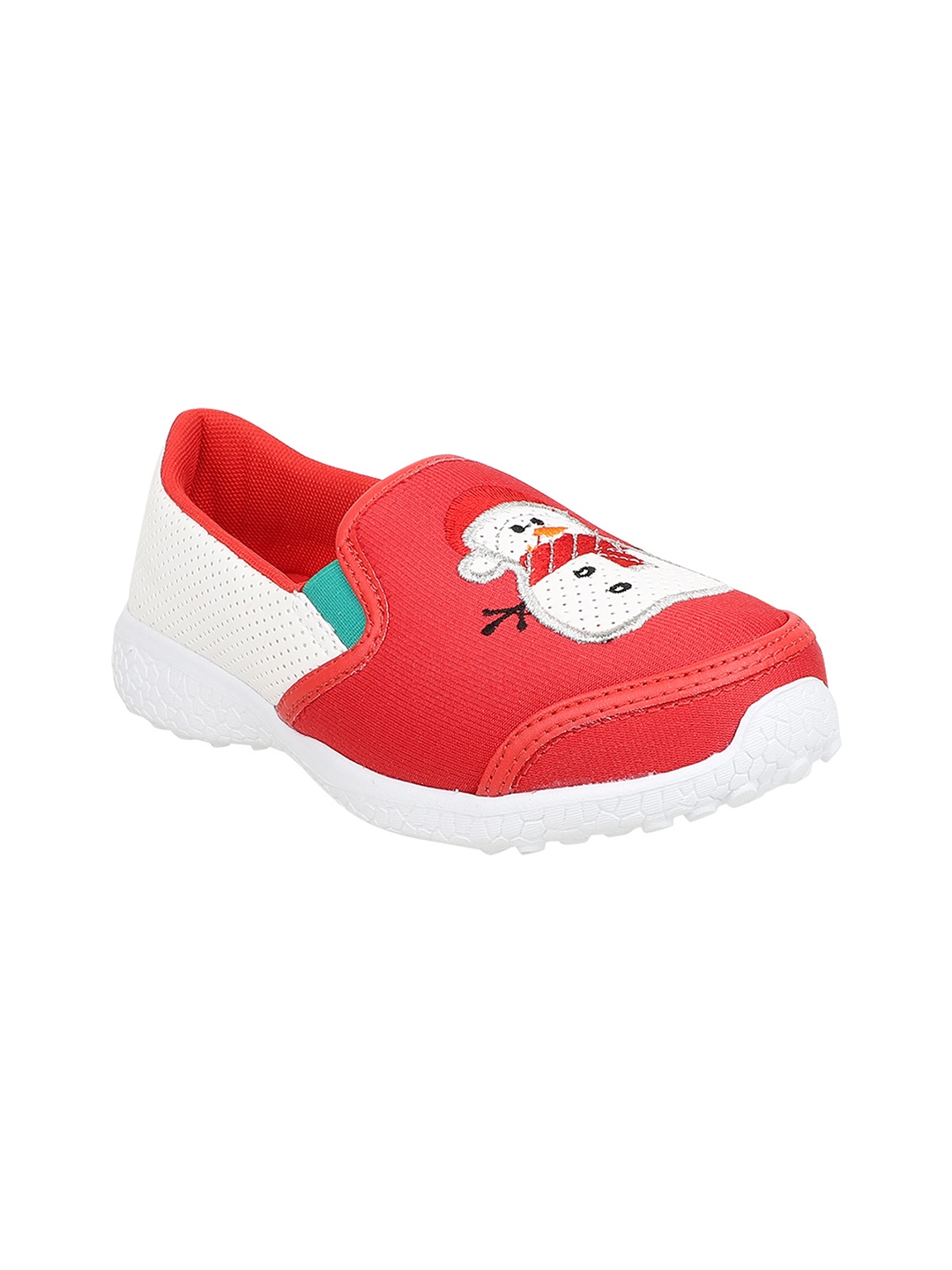 

KazarMax Unisex Kids Red Woven Design Slip-On Sneakers