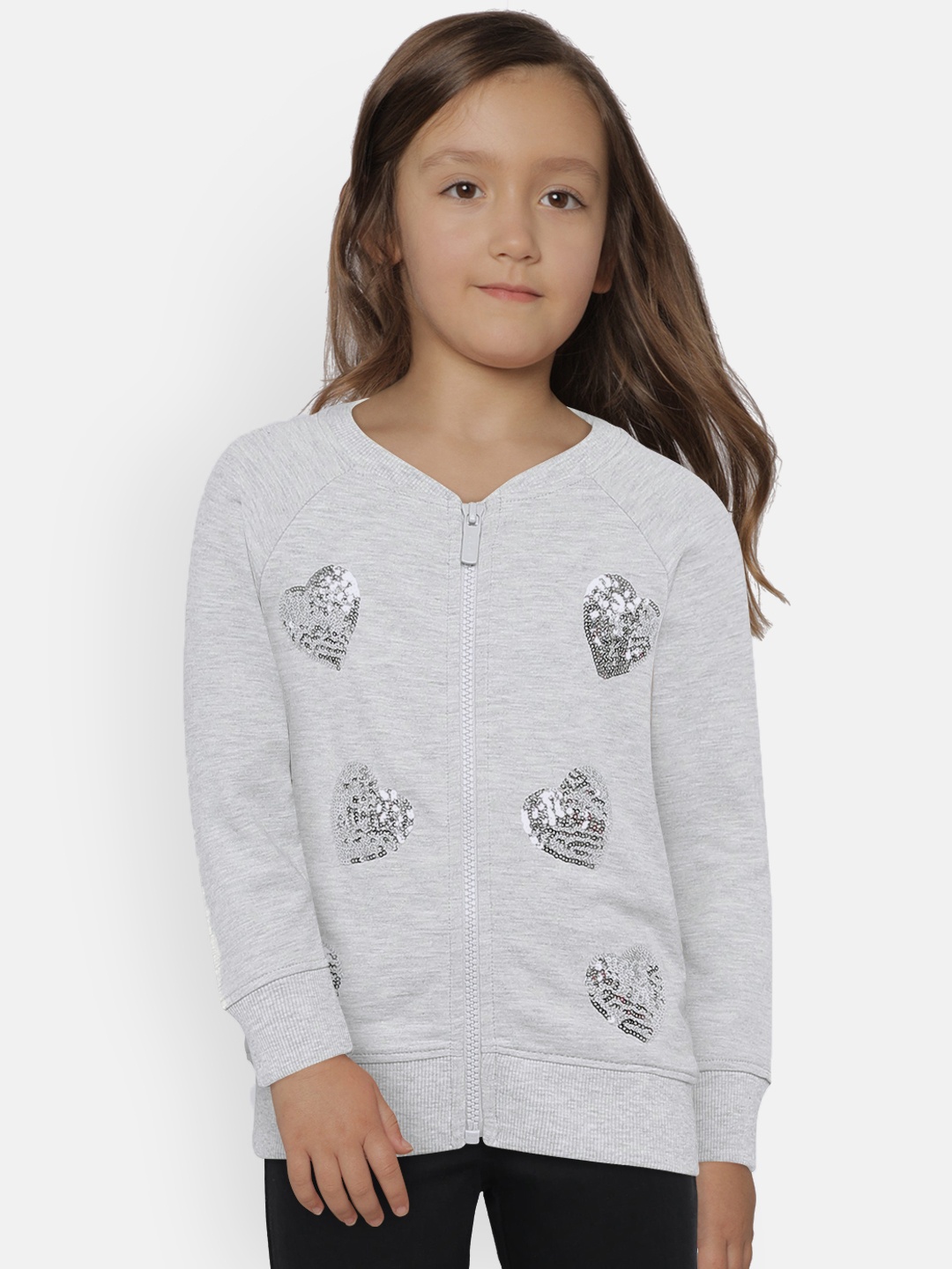 

Pepe Jeans Girls Grey Embellished Sweatshirt