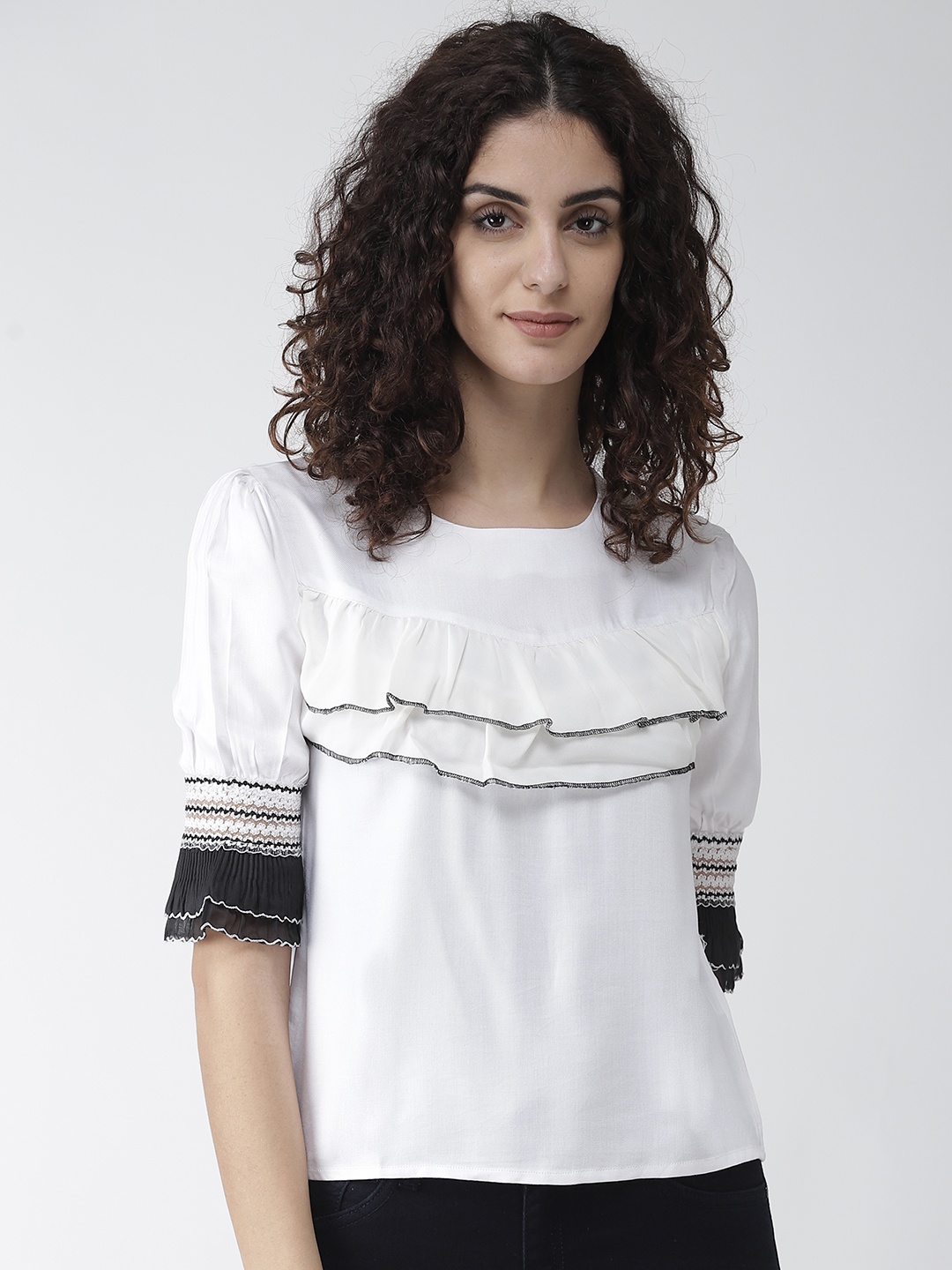 

Style Quotient Women White Solid Top