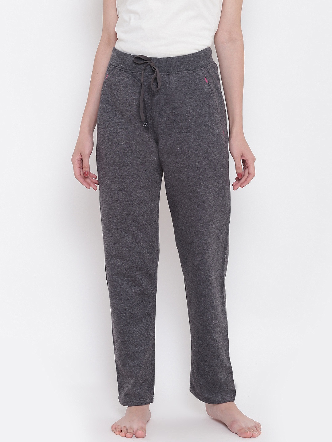 

Sweet Dreams Women Charcoal Grey Solid Lounge Pants