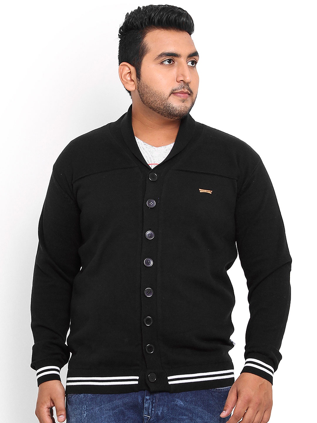 

John Pride Plus Size Black Cardigan