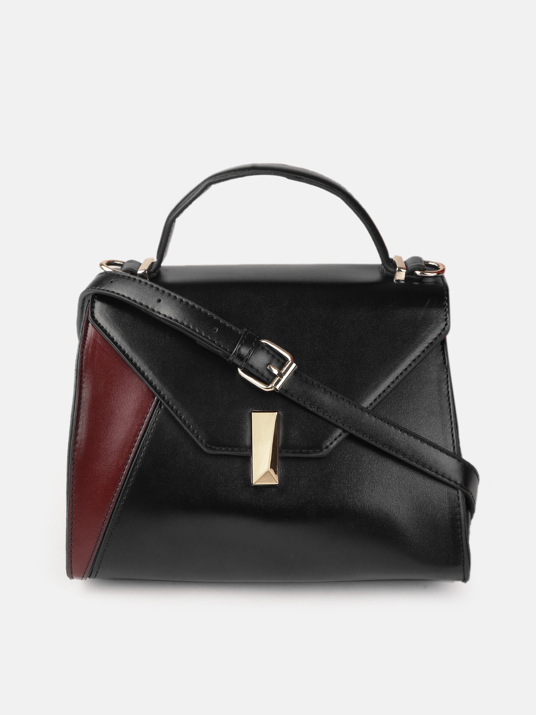 

Mast & Harbour Black Solid Satchel