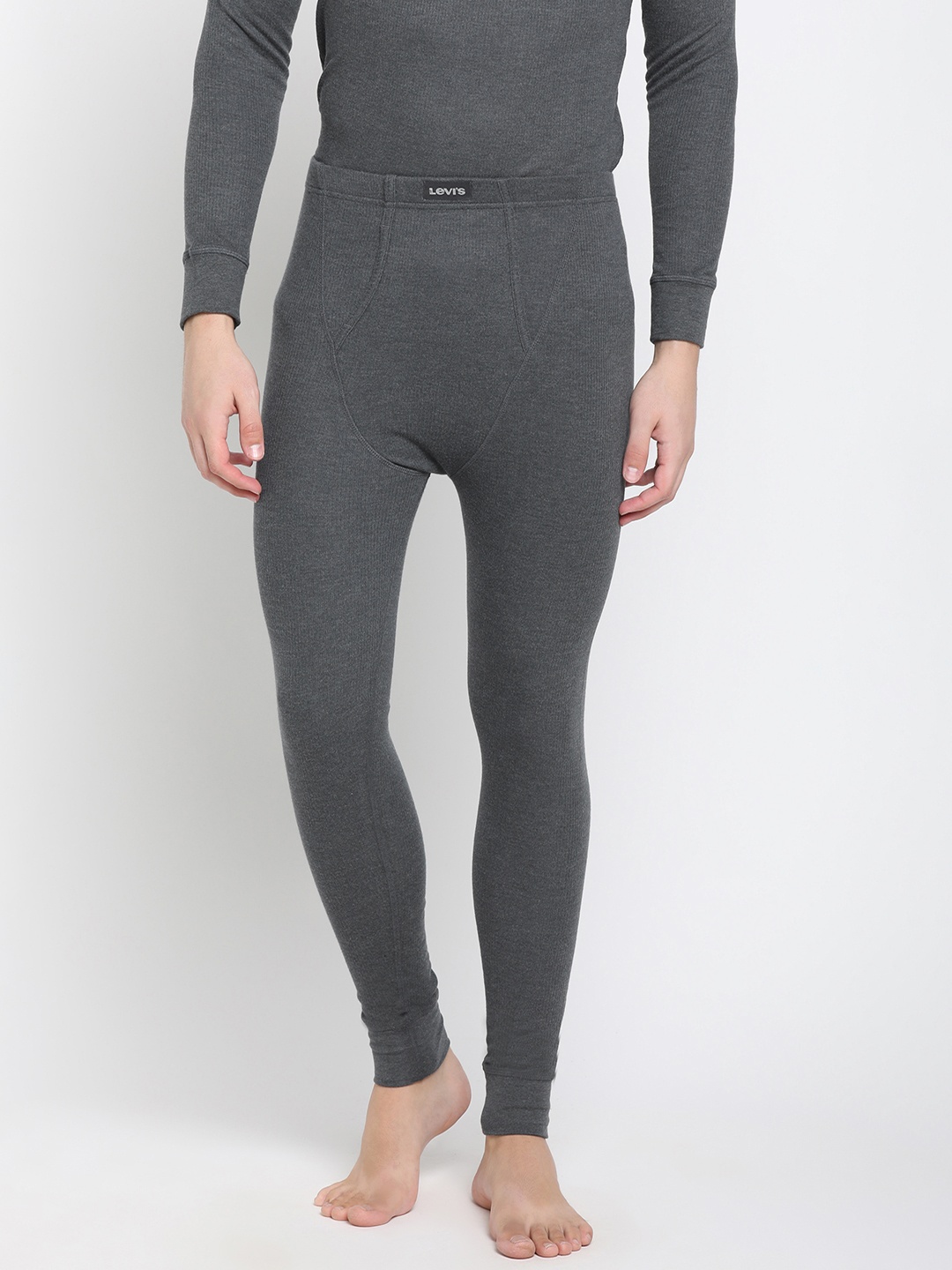 

Levi's Men's Regular Fit Full Length Thermal Bottom Wear, Charcoal