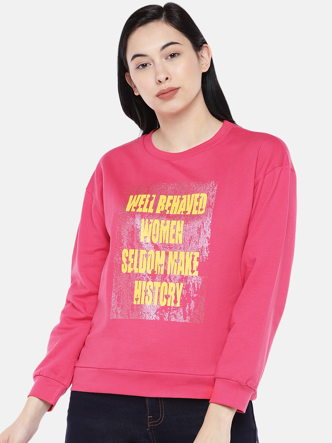 

Globus Women Pink Printed Sweatshirt