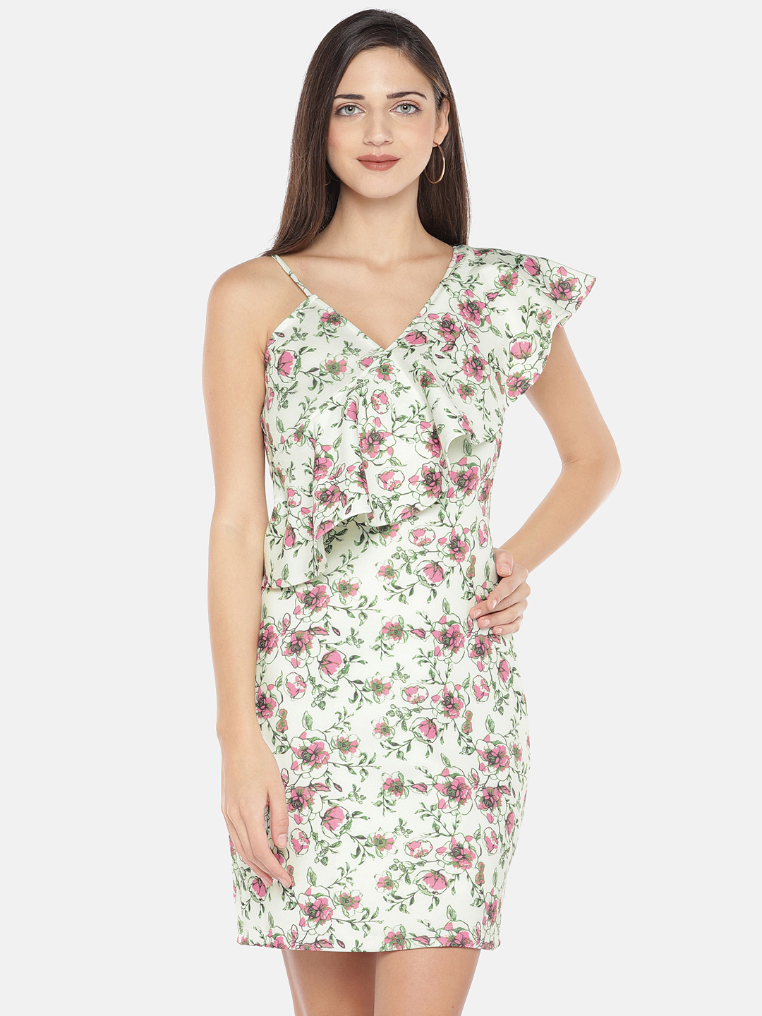 

Globus Women Off-White Printed Bodycon Dress