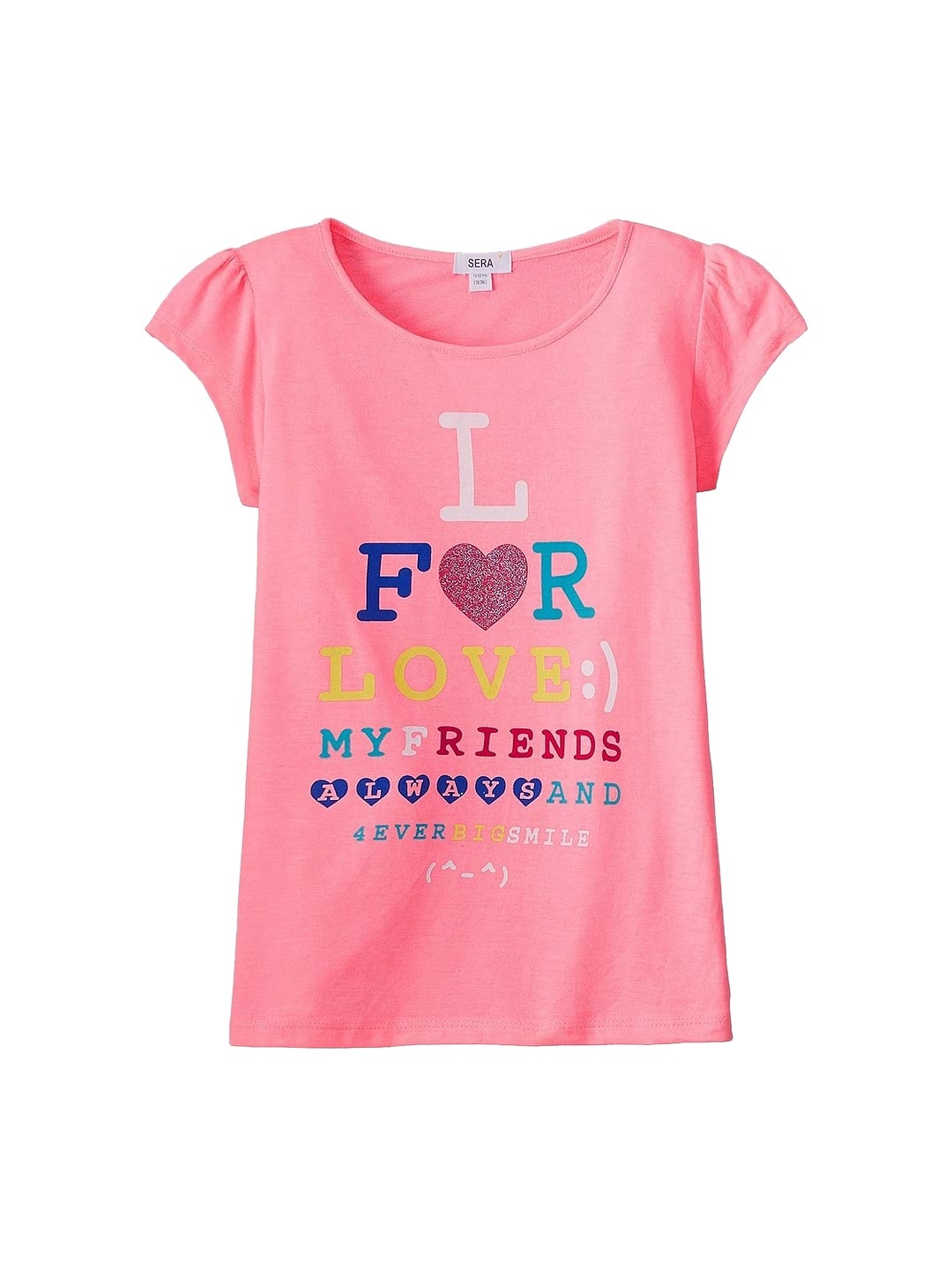 

Sera Girls Pink Printed T-shirt
