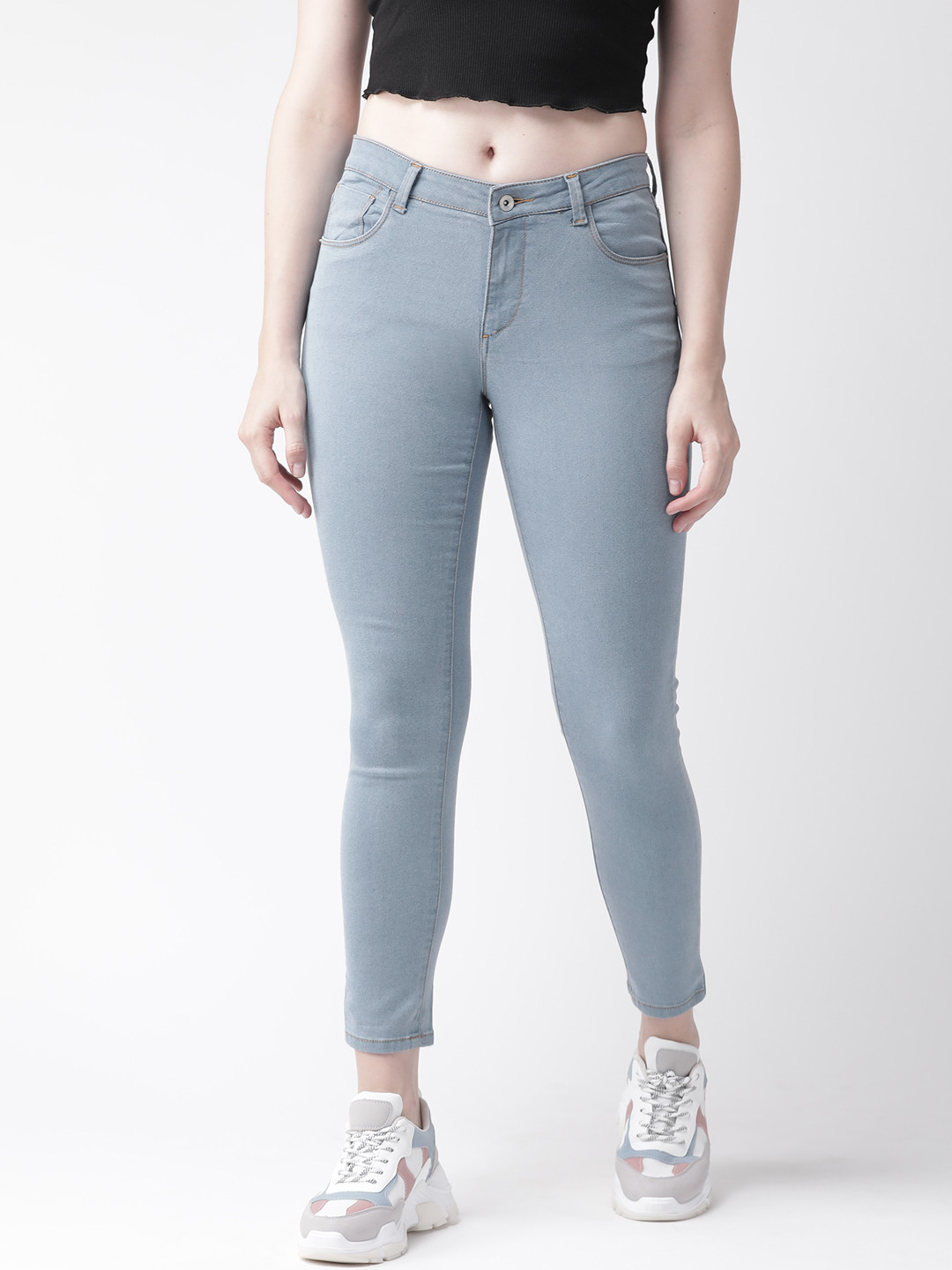 

Flying Machine Women Blue Skinny Fit Mid-Rise Clean Look Stretchable Jeans