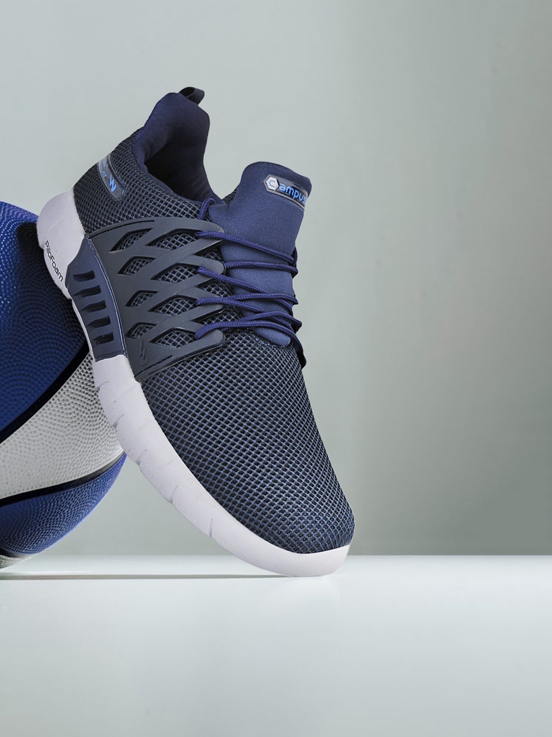 

Campus Men Navy Blue Mesh BELGIUM PLUS Running Shoes