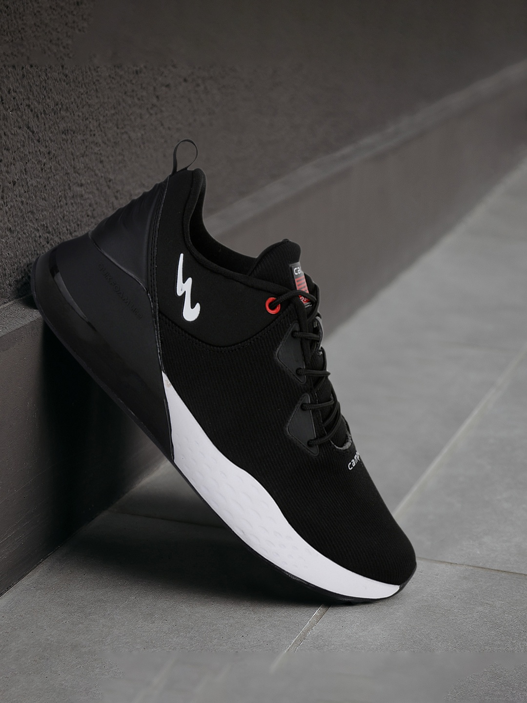 

Campus Men Black Mesh MILAN Running Shoes