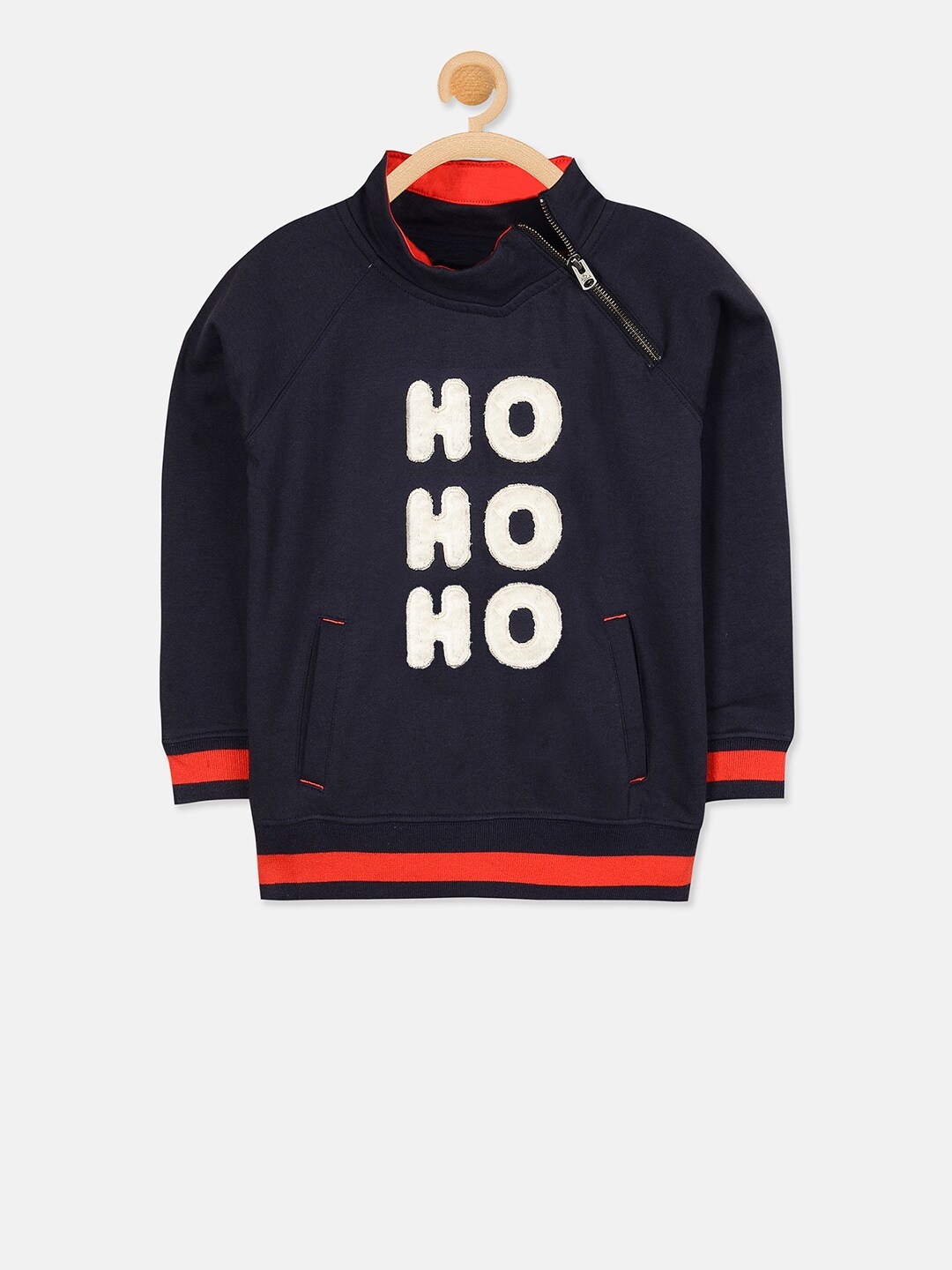 

Cherry Crumble Unisex Kids Navy Blue Printed Sweatshirt