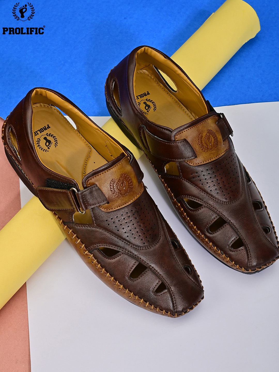 

Prolific Men Brown Shoe-Style Sandals