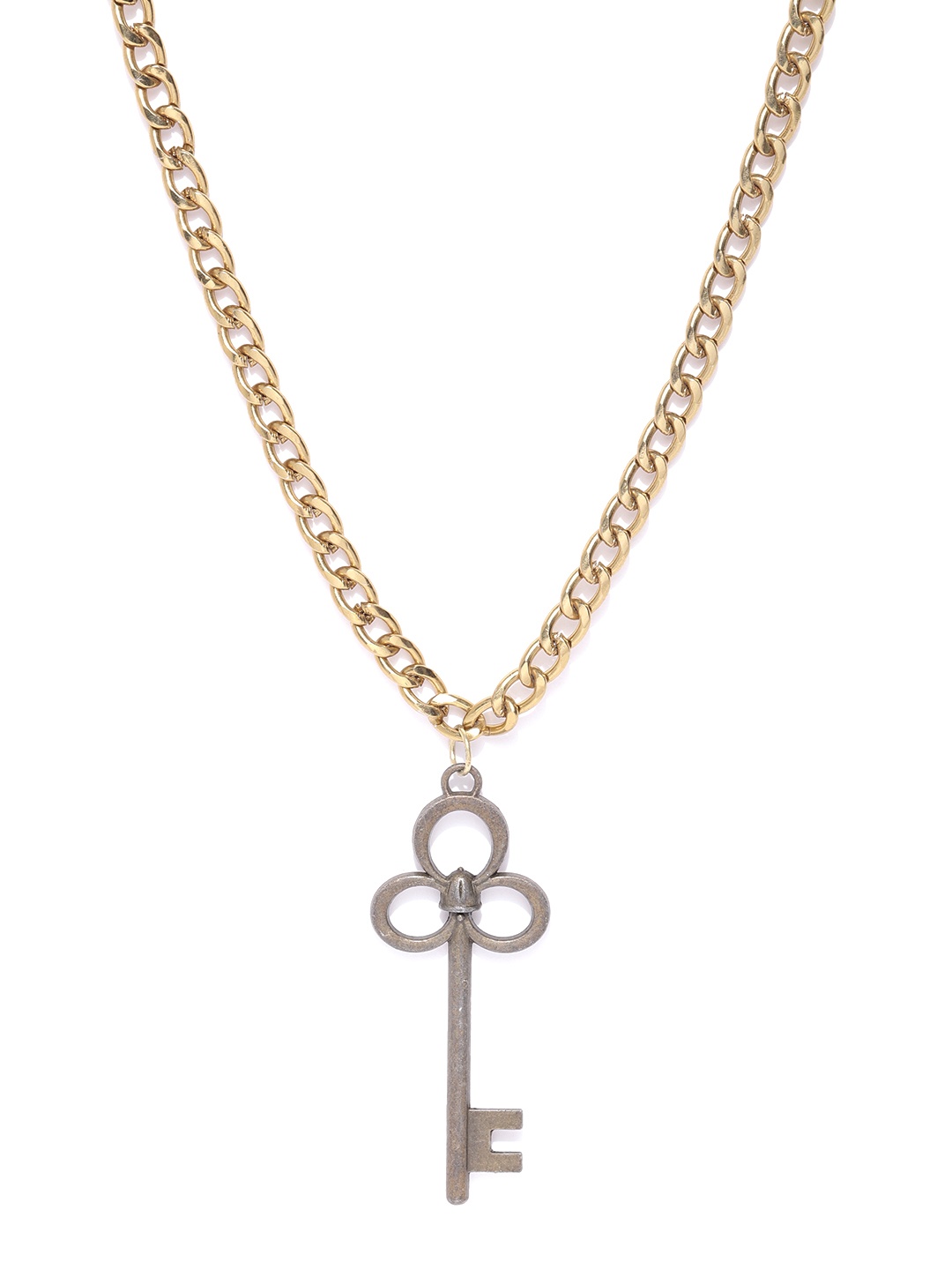 

Blueberry Men Gold-Plated Handcrafted Link Chain with Key Pendant