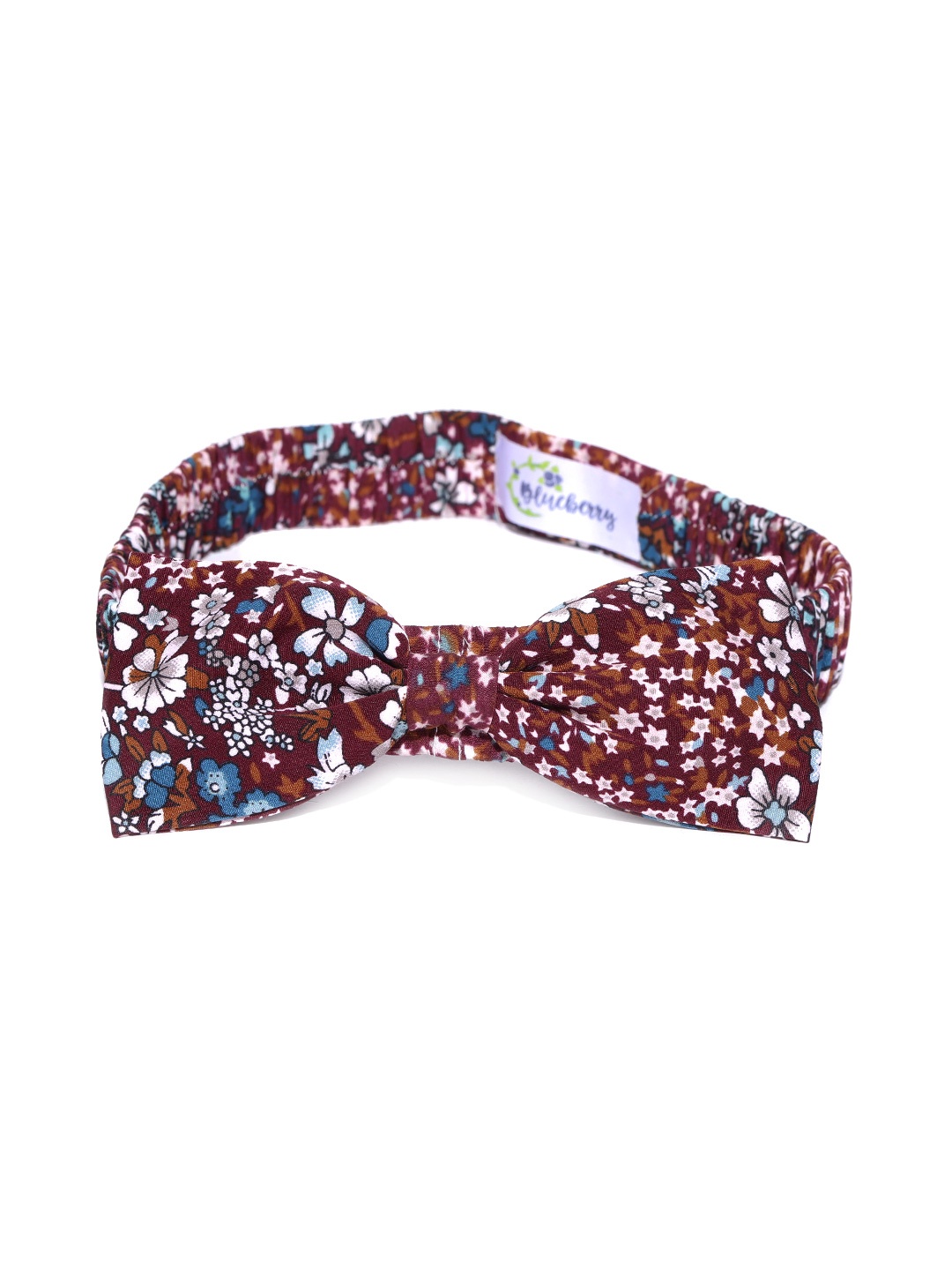 

Blueberry Women Burgundy & White Floral Print Bow Detail Hairband