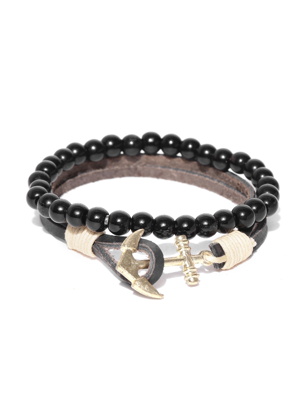 

Blueberry Men Set of 2 Handcrafted Bracelets, Black