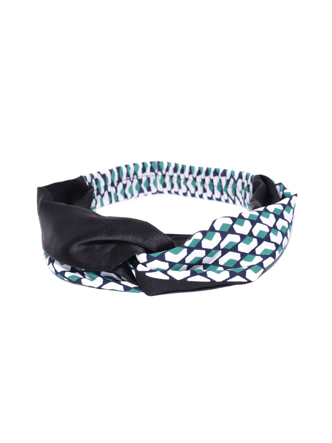 

Blueberry White & Green Printed Elasticated Hairband
