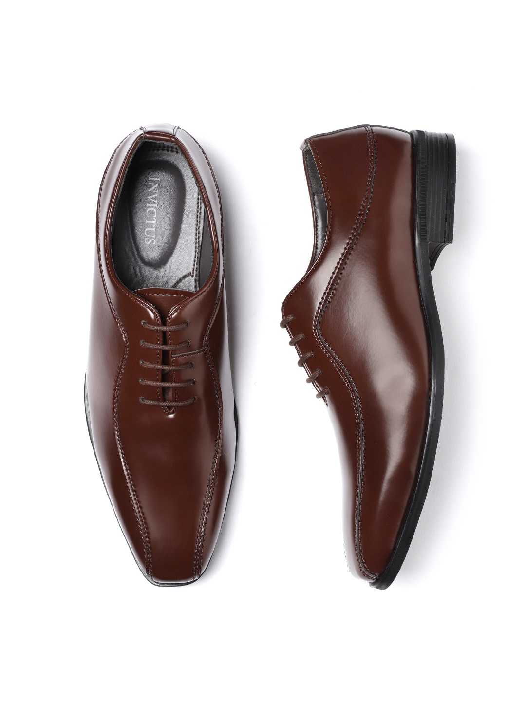 

INVICTUS Men Brown Solid Formal Oxfords