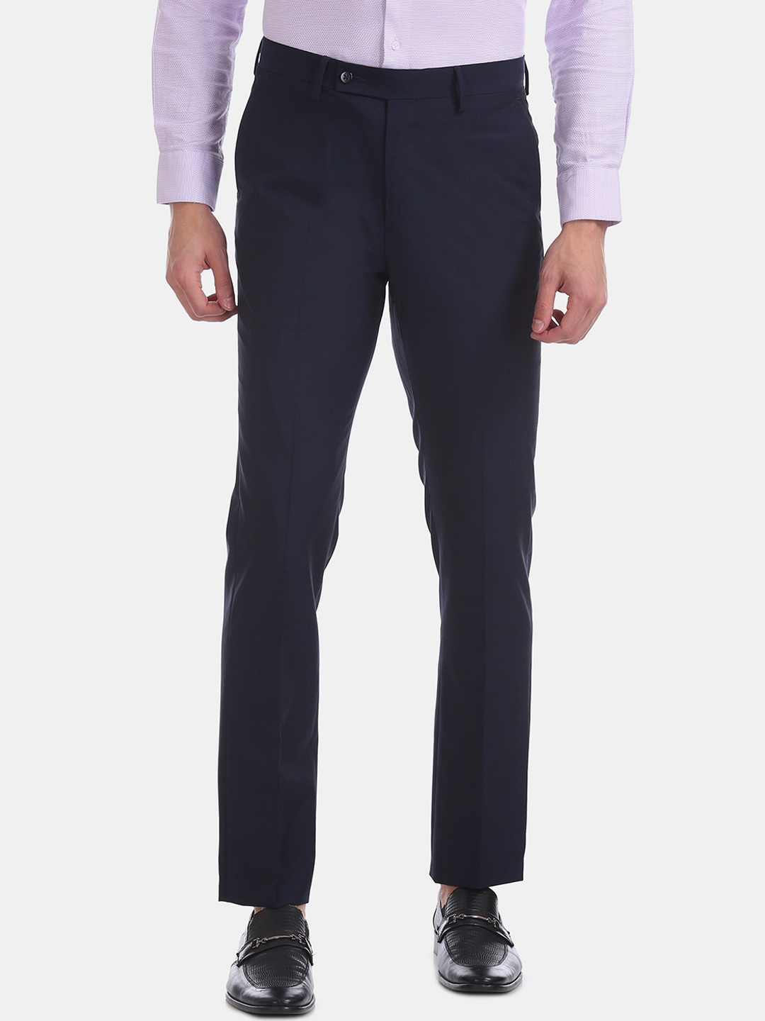 

Arrow Men Blue Tapered Fit Trousers