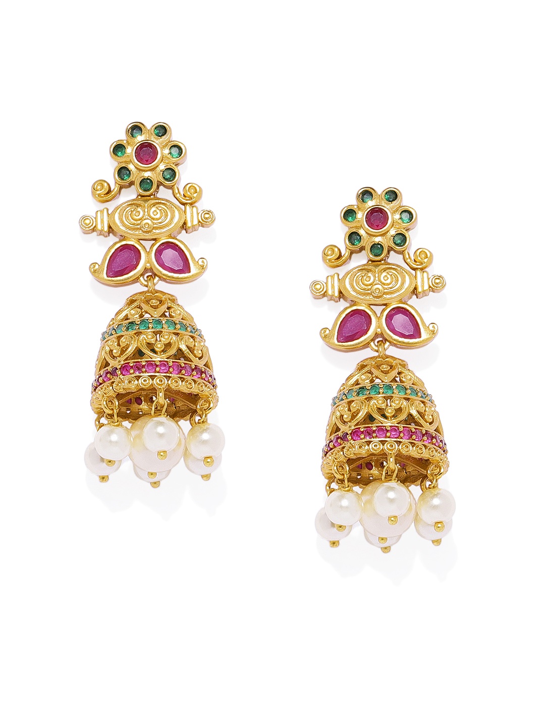 

Peora 18K Gold-Plated Dome Shaped Jhumkas