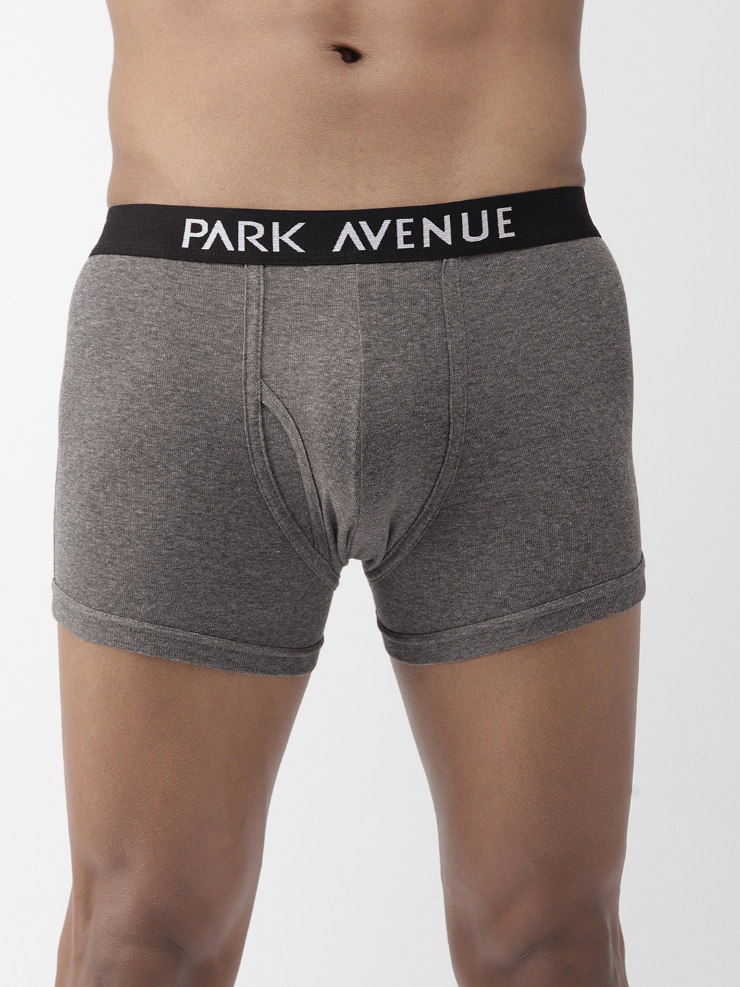 

Park Avenue Men Grey Melange Solid Trunks PZTM00016-G8