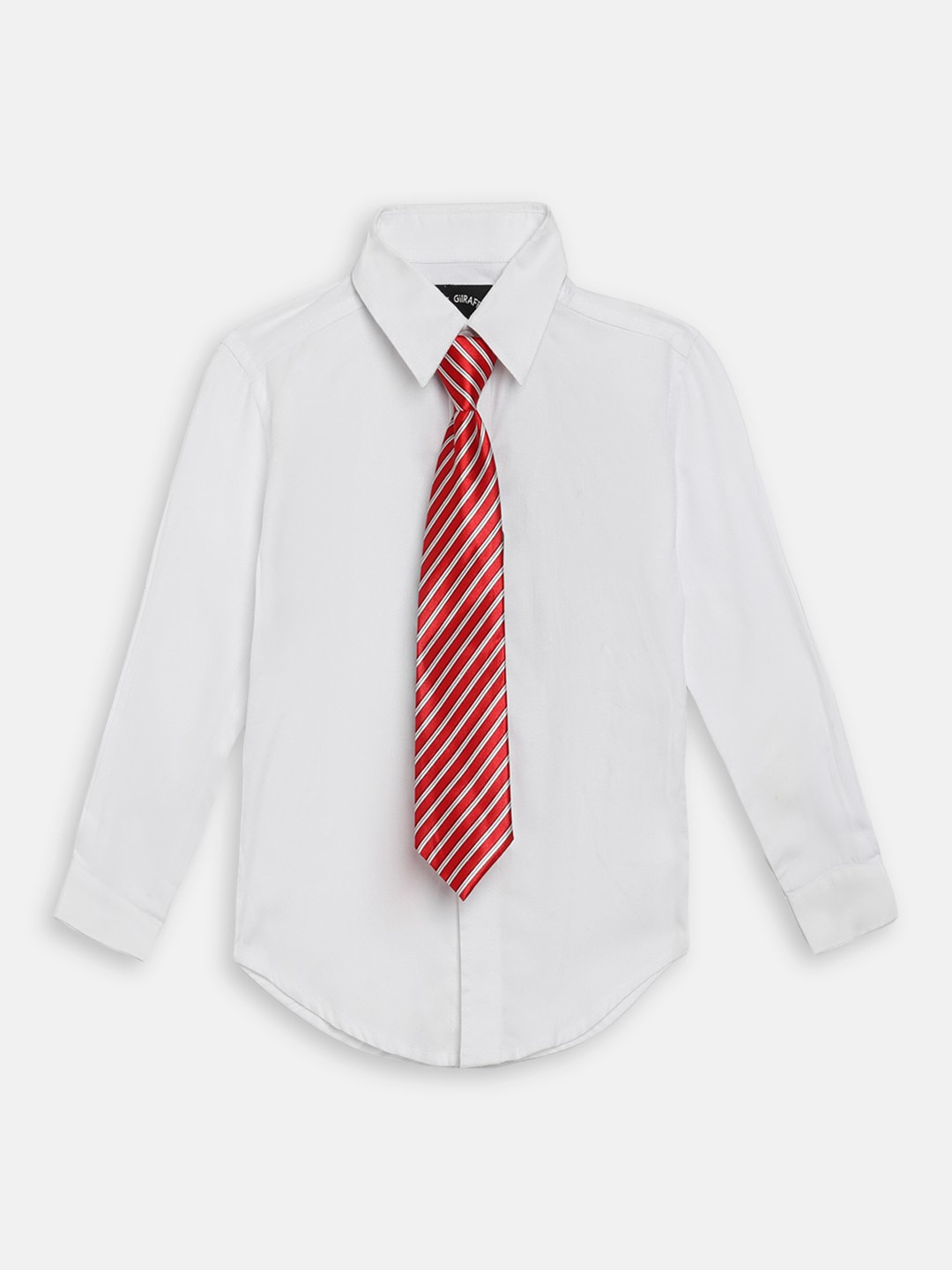 

Blue Giraffe Boys White Regular Fit Solid Casual Shirt