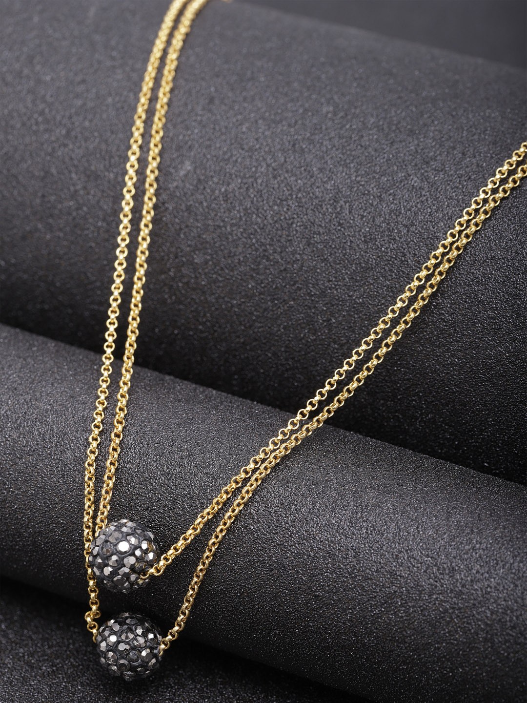

PANASH Women Gold-Plated & Cubic-Zirconia Studded Mangalsutra