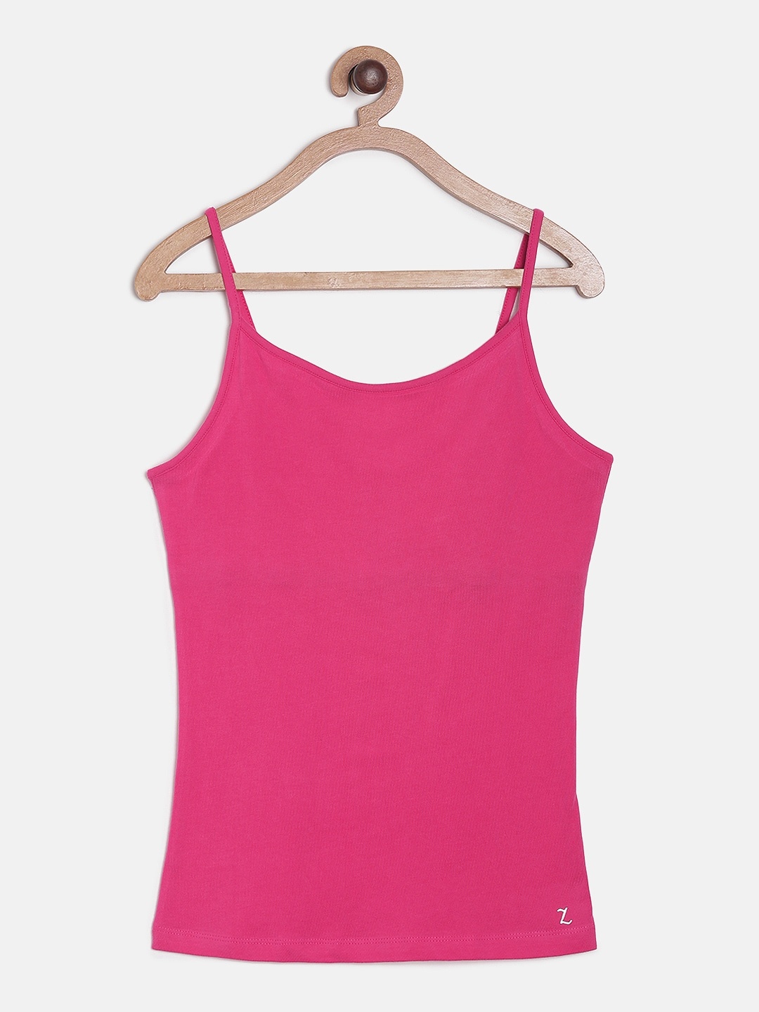

Zalza Girls Organic Cotton Pink Solid Sustainable Camisole 1004