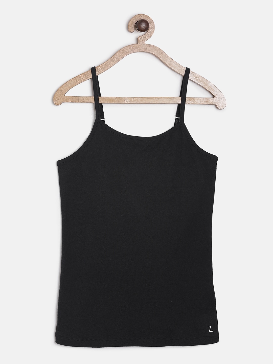 

Zalza Girls Black Solid Organic Cotton Sustainable Camisole 1003
