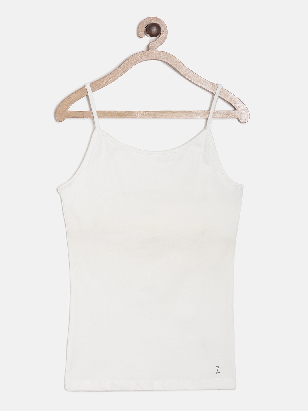 

Zalza Girls Off-White Solid Sustainable Camisole 1004