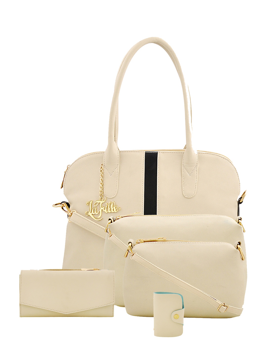 

LaFille White Solid Handheld Bag