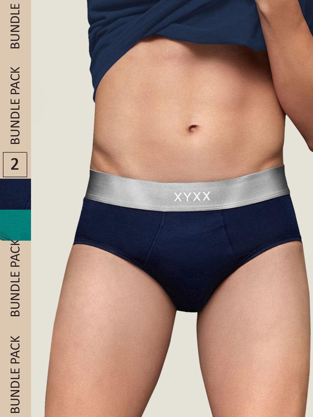 

XYXX Men IntelliSoft Antimicrobial Micro Modal Pack of 2 Dualist Briefs XYBRF2PCKN284, Sea green
