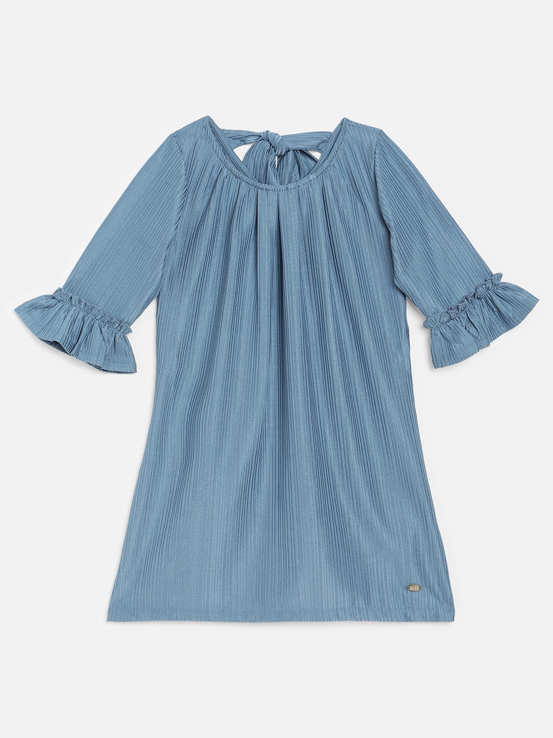 

ELLE Girls Blue Solid A-Line Dress
