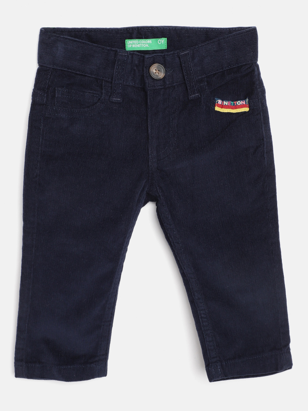 

United Colors of Benetton Boys Navy Blue Solid Regular Fit Regular Trousers