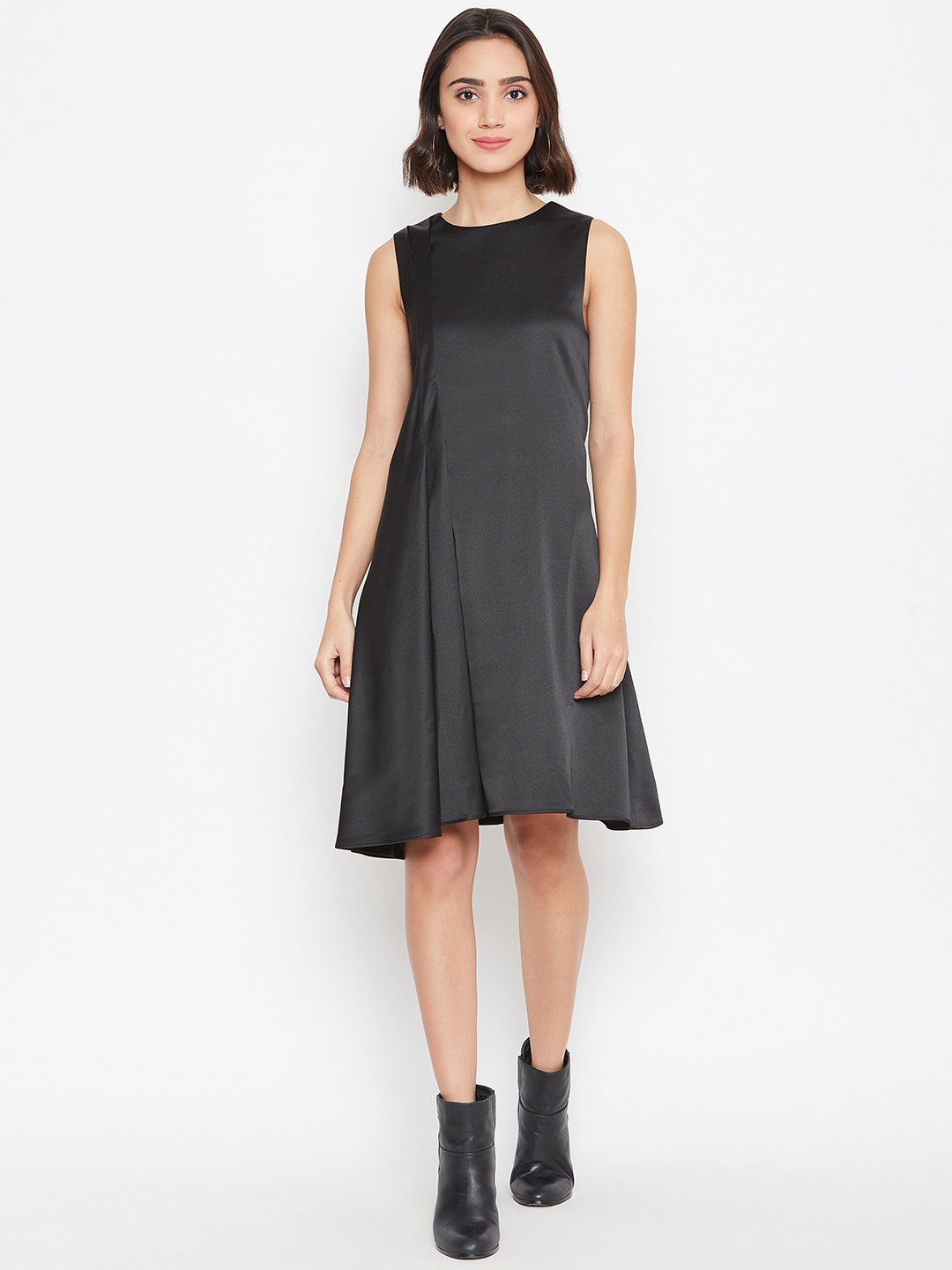 

Vero Moda Women Black Solid A-Line Dress