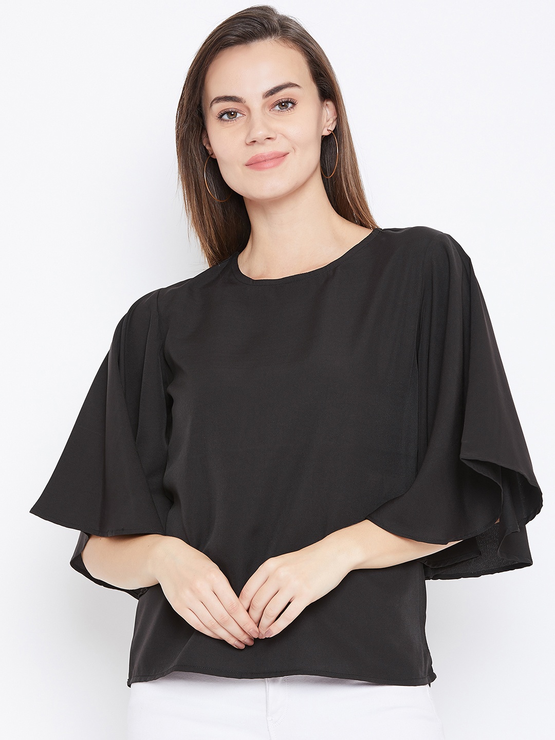 

One Femme Women Black Solid Top