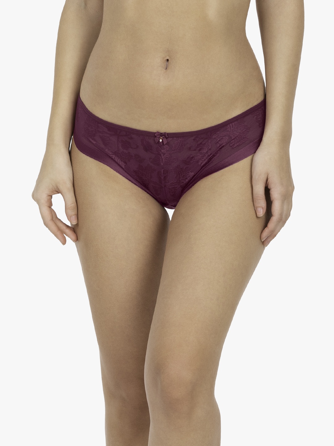 

Amante Women Purple Lace Jacquard Panty