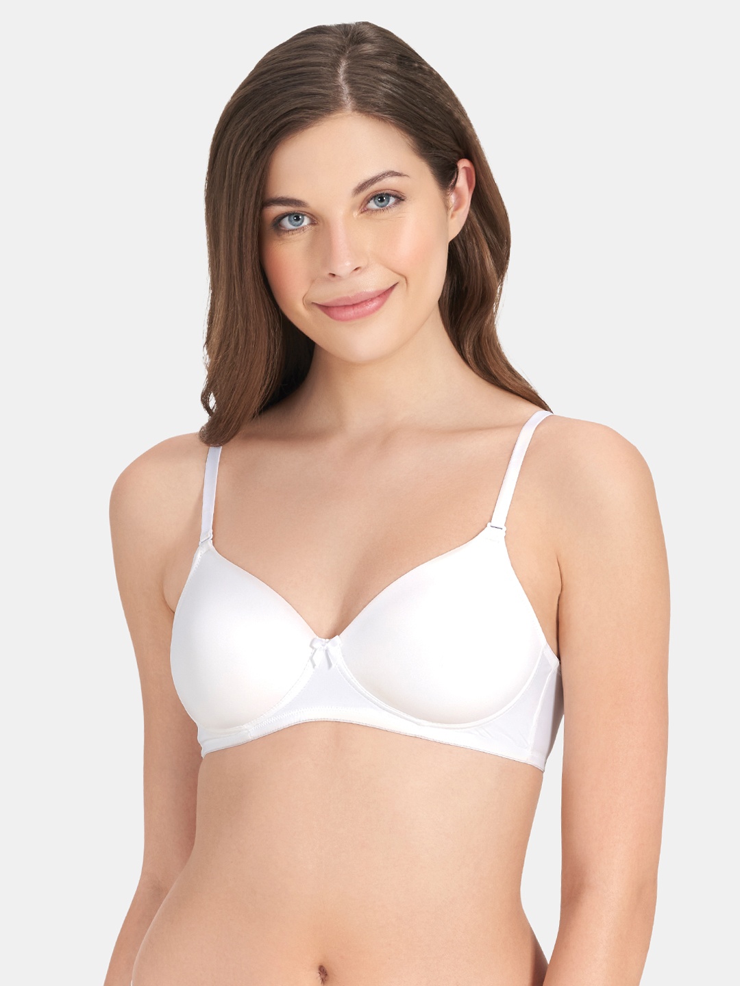 

Amante Solid Padded Wirefree Smooth Charm T-Shirt Bra - BRA10606, White