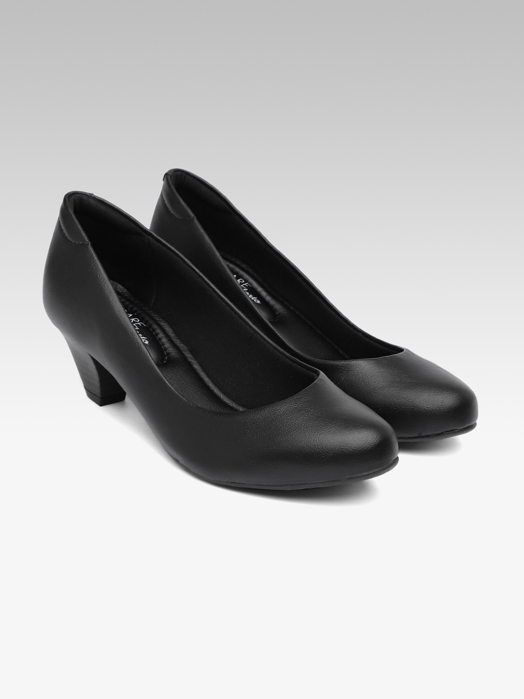 

MODARE Women Black Solid Pumps